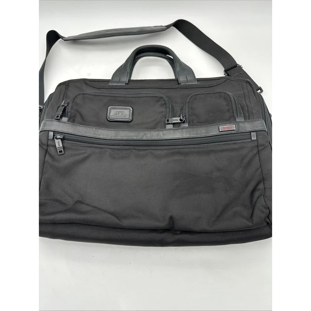 Tumi Alpha 2 Compact Large Screen Briefcase Laptop Bag Nylon Black 26114D2 Read
